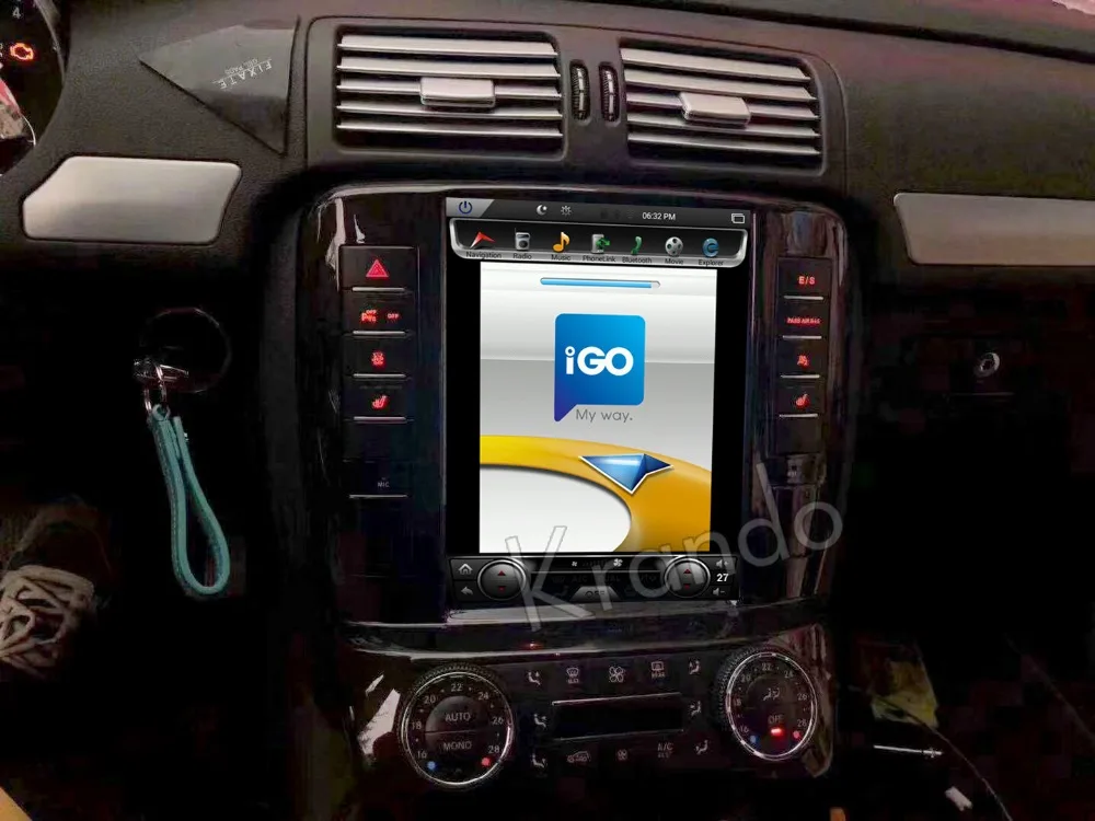 Sale Krando Android 6.0 10.4" Tesla Vertical screen car radio player GPS for Benz R Class RW251 2006-2012 multimedia system wifi 1