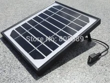 5W Solar Charger for Mobile Phones+USB Output+High Quality Mono Solar Panel Solar battery Charger power station+Free Shipping