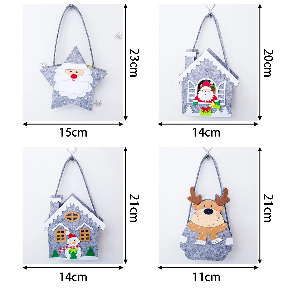 Декоративные конфеты сумочка фетровая портативная Милая Рождественская ткань мультфильм