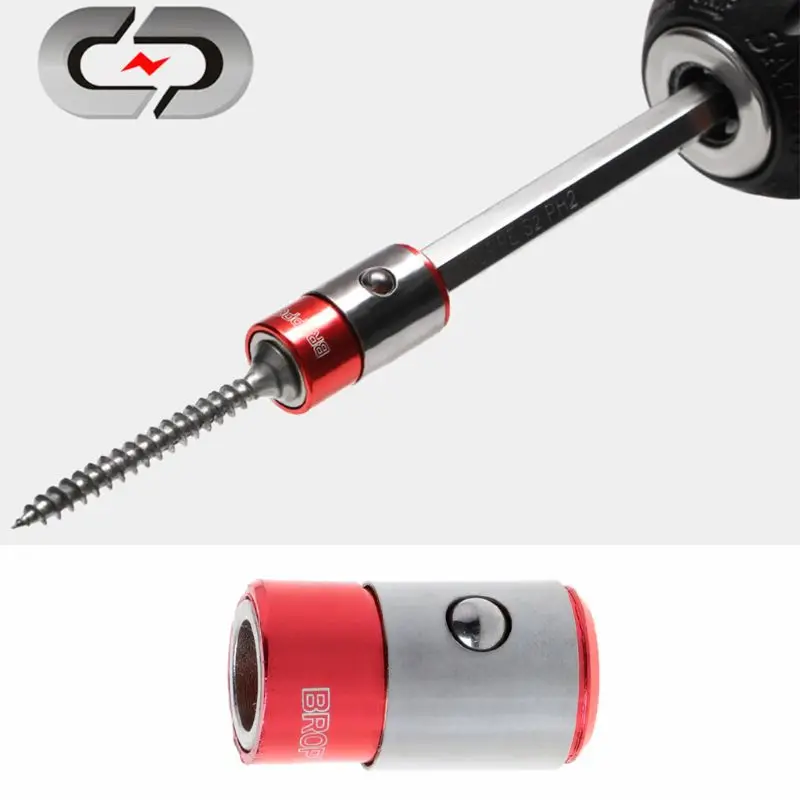 

1PC Red Screwdriver Bits Magnetic Ring 1/4" 6.35MM Metal Strong Magnetizer Screw