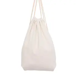AUAU-холщовая вместительная сумка со шнуром мешок для хранения сплошной цвет тренажерный зал Pe спортивный мешок сумки наплечный рюкзак для