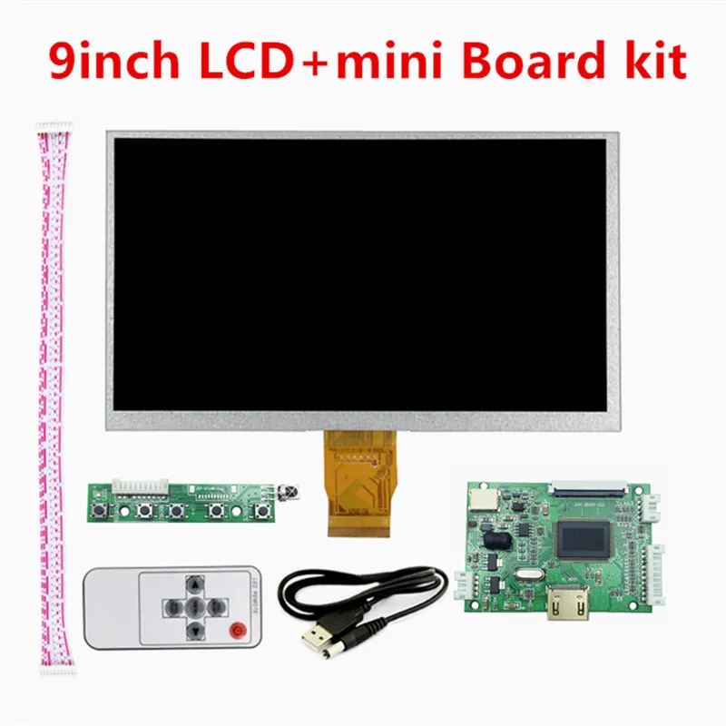 

9 inch 1024*600 Mini Display Screen Matrix TFT LCD Monitor HDMI Small Driver Board TTL Controller Input for raspberry pi panel