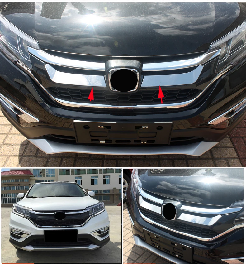 Интерьер для Honda CRV CR V 2012 2013 2014 2016 нержавеющая сталь Передняя решетка гоночная