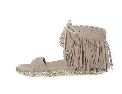 2018 new women cow leather shoes tassel sandals cow leather real 35-39