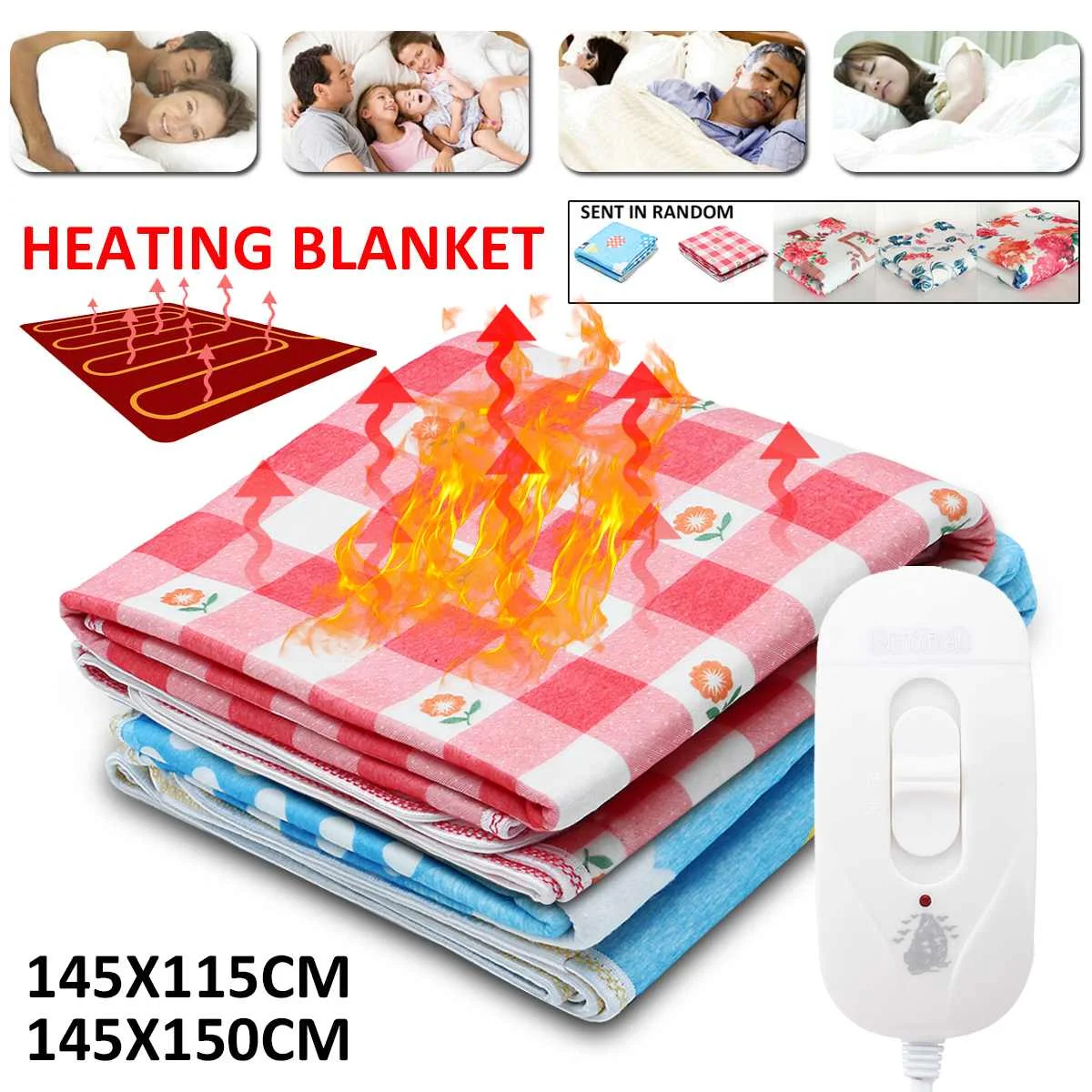 

Adjustable Temperature Electric Mattress Single Double Bed Heated Mat Pad Winter Electric Blanket Security Boby Heating Warmer