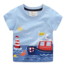 Топы для мальчиков, лето г. Брендовые Детские футболки Одежда для мальчиков детская футболка Fille, хлопок, одежда для маленьких мальчиков с принтом персонажа