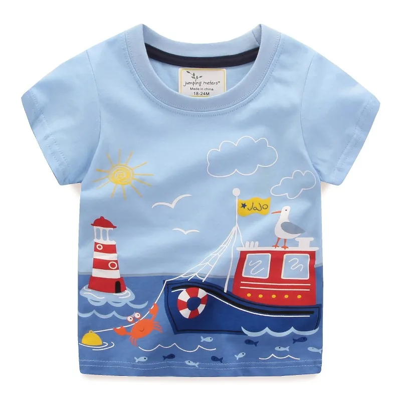 

Boys Tops Summer 2018 Brand Children T shirts Boys Clothes Kids Tee Shirt Fille 100% Cotton Character Print Baby Boy Clothing