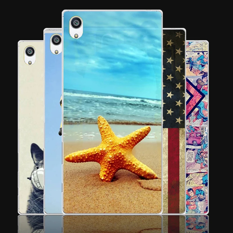 Fashion Painting Case For Sony Xperia Z5 Cover Hard Plastic E6603 E6633 E6653 E6683+Free Dust Plug |