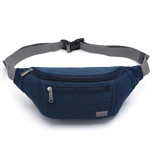 Для мужчин Женский Повседневное функциональная поясная сумка для талии телефон ремень сумка на пояс с застежкой на молнию сумки большой Ёмкость - Цвет: Blue