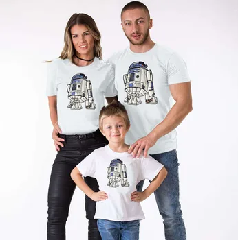 

Star Wars BB8 Robot T-shirt Family Matching Clothes Mother and Daughter Clothes Star Wars BB8 Robot Matching Outfits T-Shirt