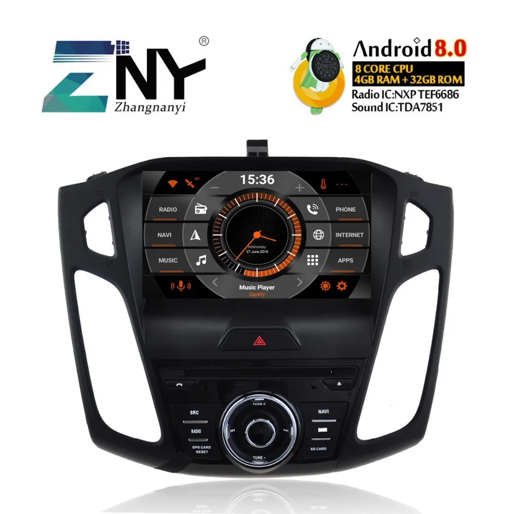 Excellent Android 9.0 Car DVD Auto Radio For Focus 2011-2017 GPS Navigation FM RDS WIFI Multimedia Audio Video Stereo 4+32GB Gift Camera 2