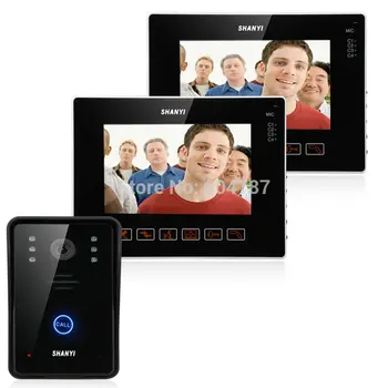 

9 "Video Deurtelefoon TFT LCD Touch Key Deur Intercom Wired Deur telefoon met CCTV Camera en Monitor met Nachtzicht 4 Kanalen