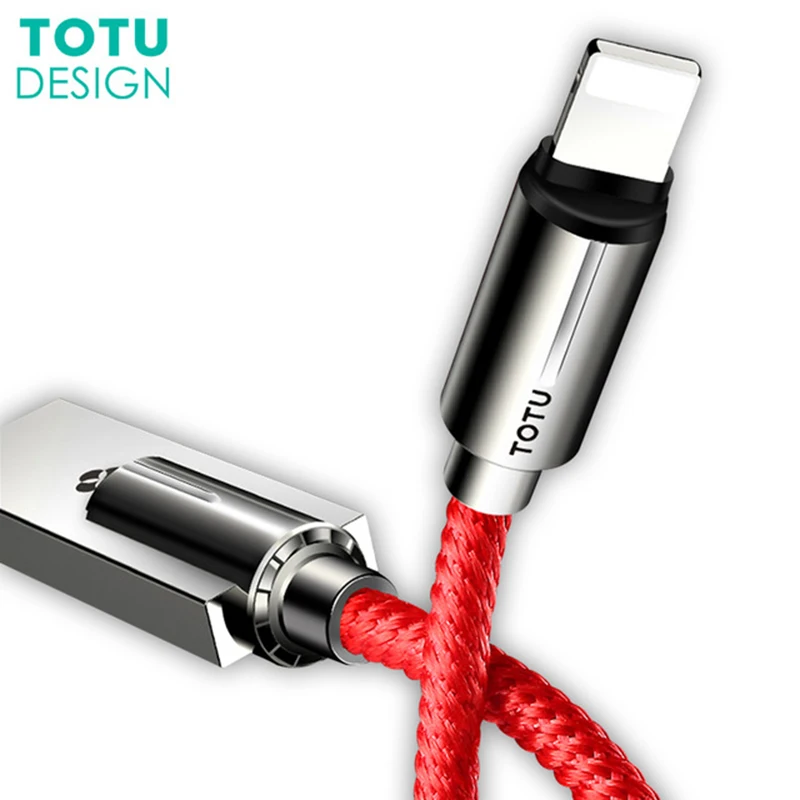 

TOTU Mobile Phone cable Data Cable for Iphone X 8 7 6 Data Charger for iPhone Data Charger Line Zinc Alloy USB Cable for ipad