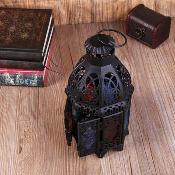 

European Style Hollowed-out Iron Candlestick Vintage Creative Crafts Decoration