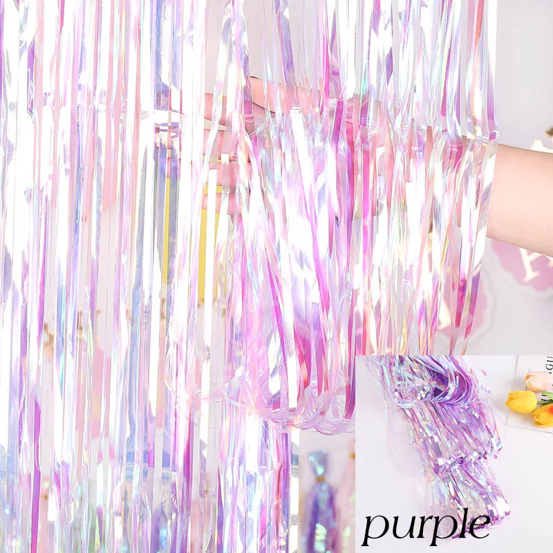 purple color curtains