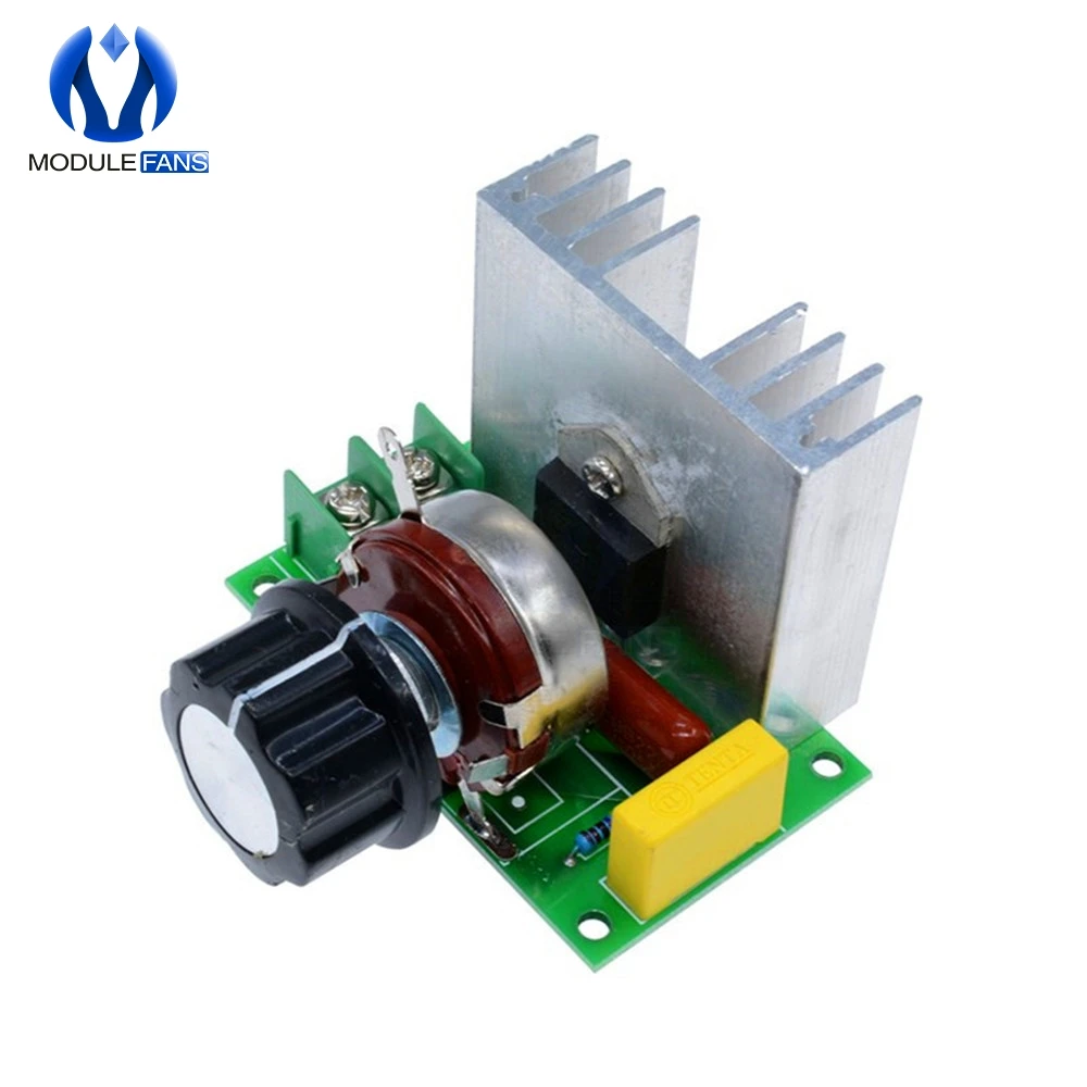 SCR Elektrische Spanningsregelaar 4000W AC 220V Instelbare Snelheidsregeling Driver Dimmer Controller Temperatuurregelaar
