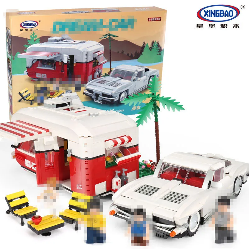 

XingBao 08003 2436Pcs New Creative Series The MOC Camper Set Children Educational Building Blocks Bricks Toys Model Gifts