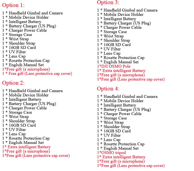 Free Gift DJI Osmo Handheld 4K Camera And 3 Axis Gimble Stabilizer Gimbal 3 Axis Gimbal DJI Phantom 3 EMS Free