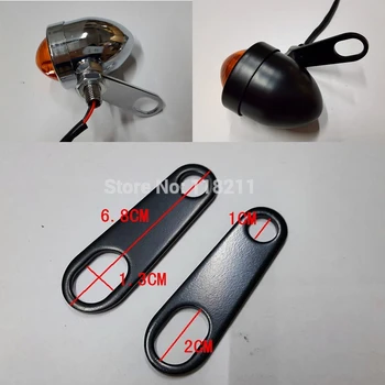 

2x Motorcycle Indicator Turn Signal Light Lamp Holder Shock Brackets For Custom Fork Chopper Bobber Cafe Racer Clamp Mounts