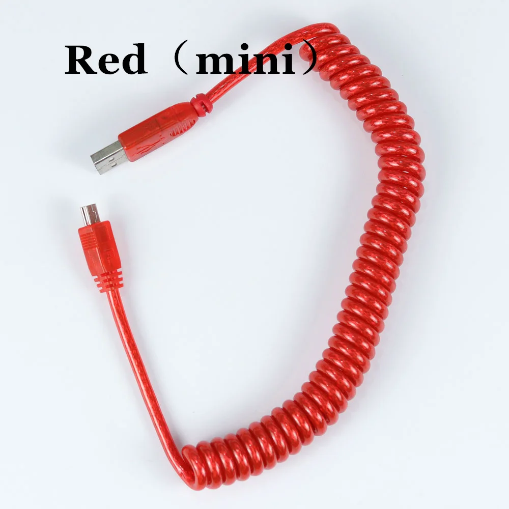 LINDY USB Спиральный кабель провод механическая клавиатура GH60 USB кабель мини USB порт для покера 2 GH60 Комплект клавиатуры DIY - Цвет: Lindy mini  Red