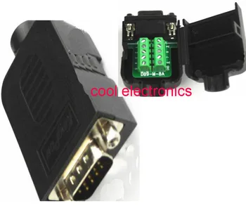 

10pcs 9 pin DB9 Adapter Connector D-SUB VGA Nut Terminal with Plastic Cover