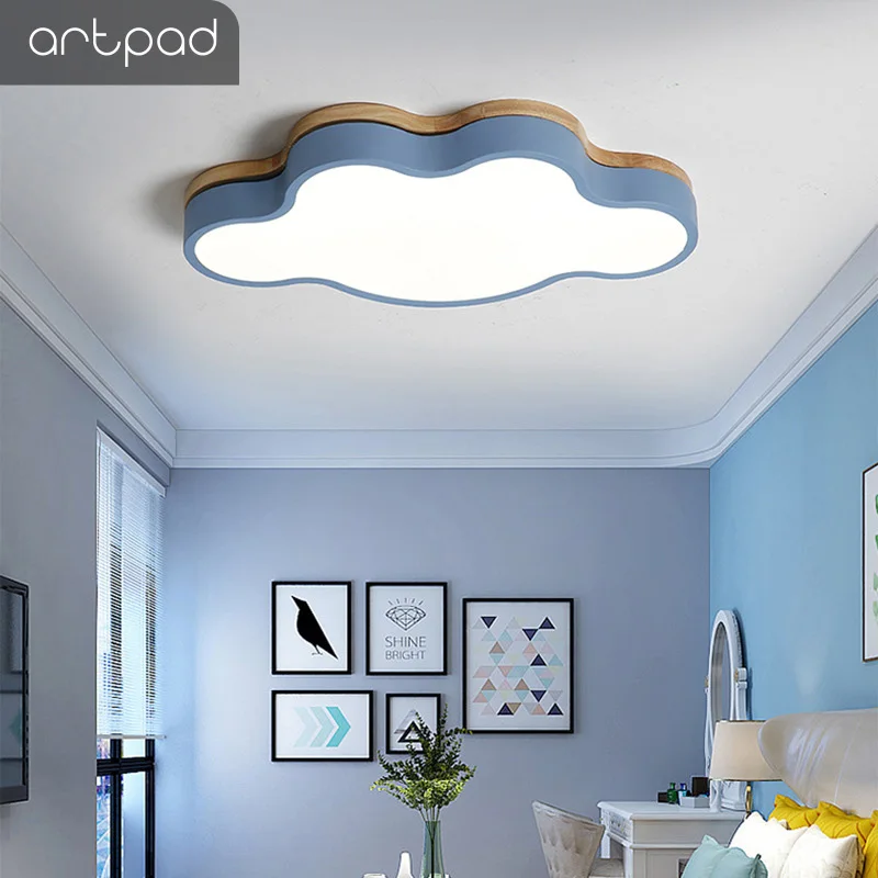 

Modern 5Color 27W Cloud Shape Led Ceiling Lamp With Remote Control for Children Room Decor Eyecare Ceiling Lamp Lighting Fixture