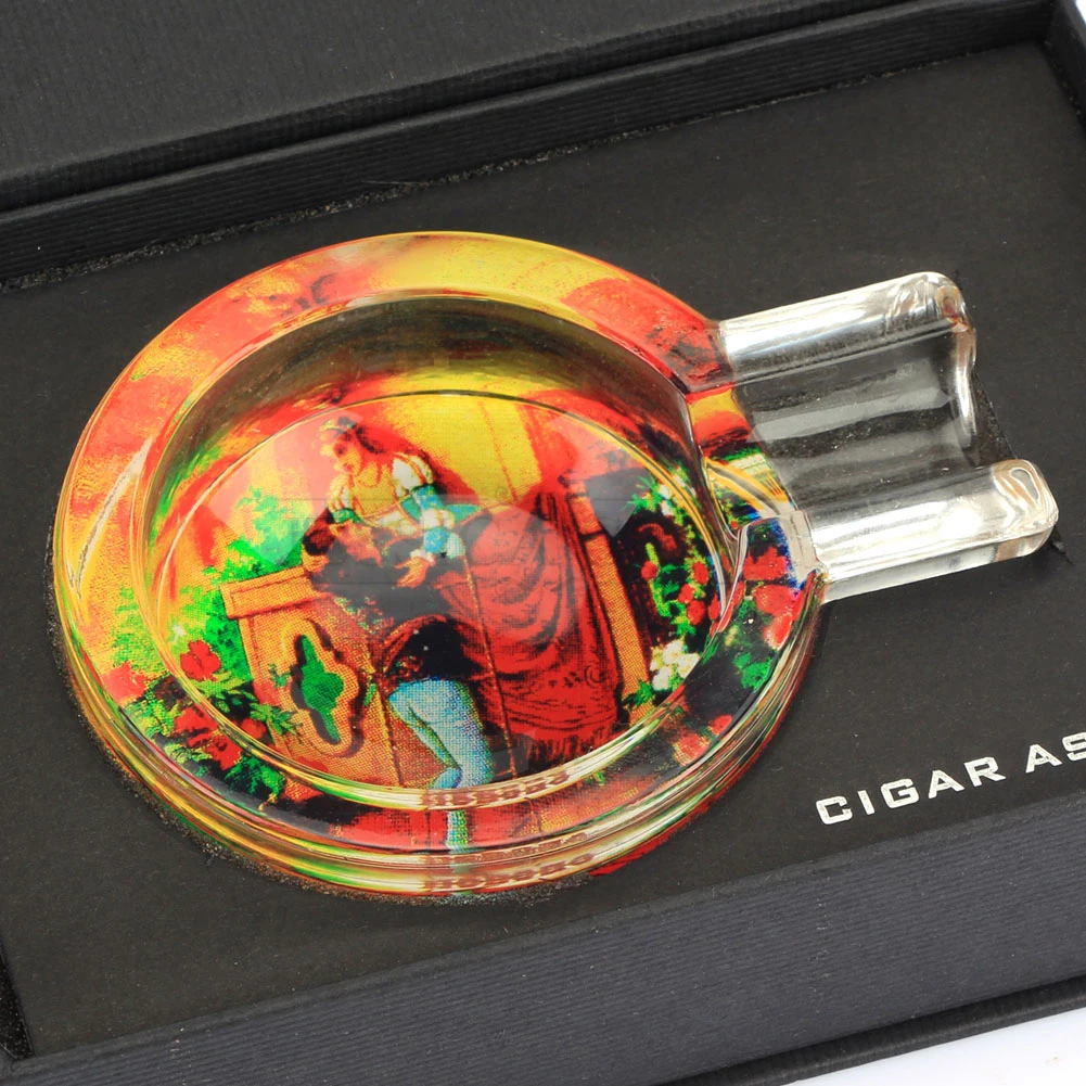 Crystal Home Cigar Ashtray Table Ashtray 1 Rest 1 Ash Slot Light