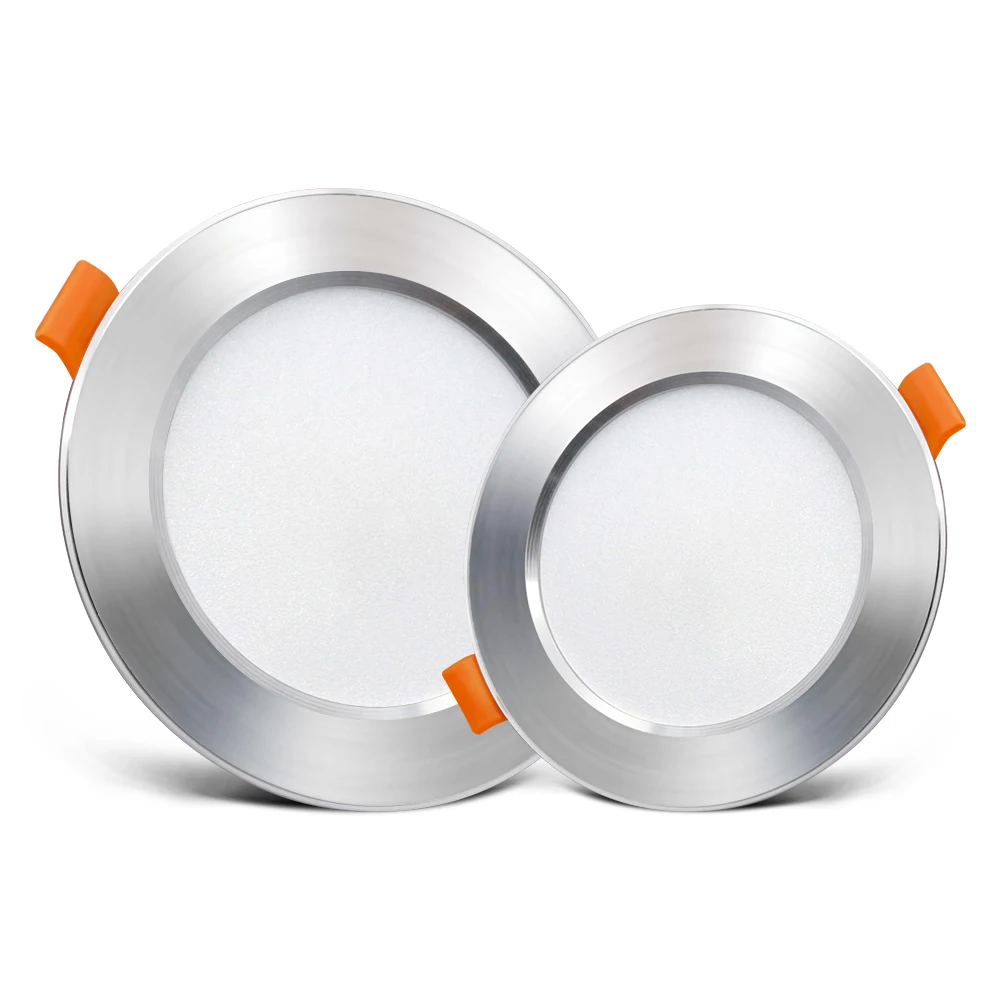 Silver White Led Downlight 12W 9W 7W spot led lights Warm White Natural Ceiling Lamp Home Indoor recessed led down led downlight recessed ceiling spotlight