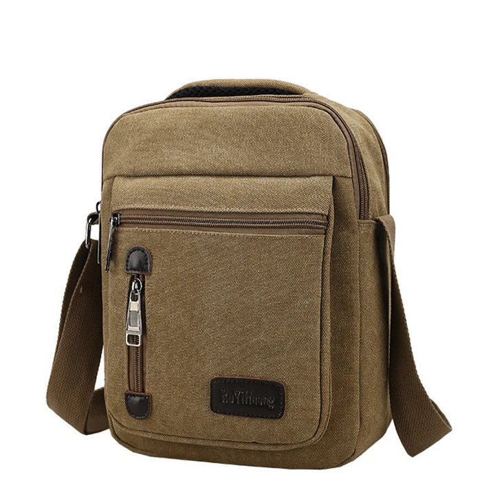 New Men Messenger Bags Canvas Vintage Bag Shoulder Crossbody For Man Brown Black Small Designer Handbags Bolso |