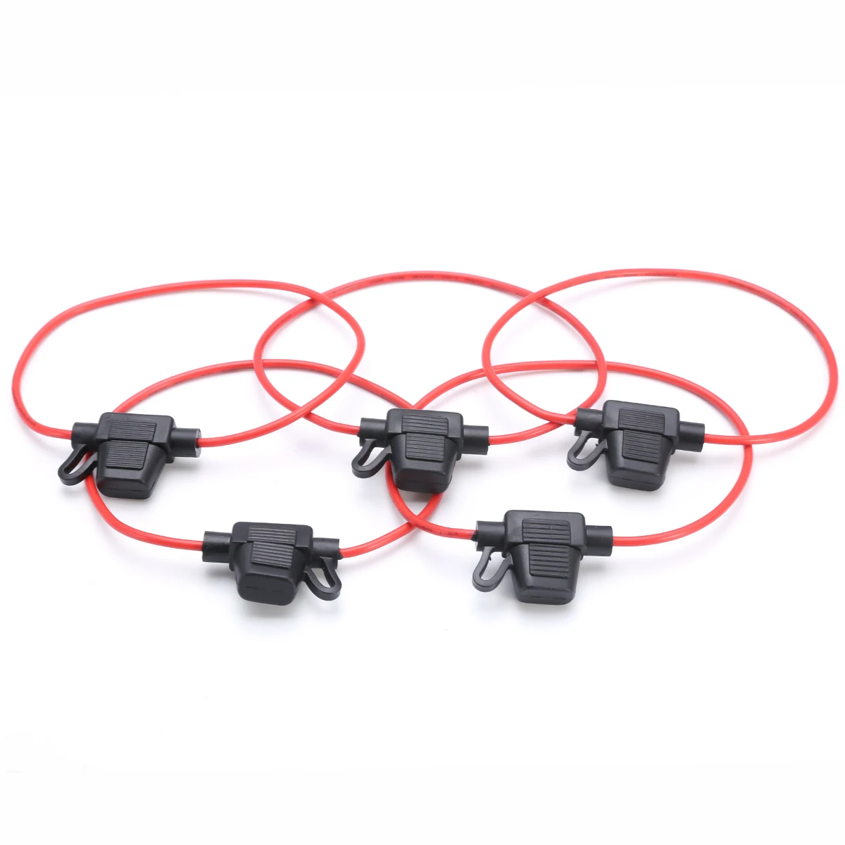 5PCS/SET 5 Blade Fuse Holder In Line Car Auto Mini Blade Fuse Holder Splash-proof for 12V 30A Fuses Replacement Parts