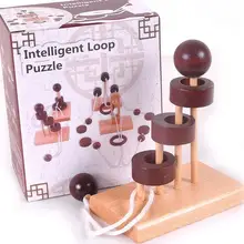 Деревянные струнные головоломки ум головоломка веревка головоломки игры игрушки для детей взрослых