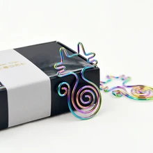 Радуга Бумага клипы пункт Papel красочные творческой форме Бумага Клип закладки клипы в подарочной коробке для офиса и школы товары для рукоделия