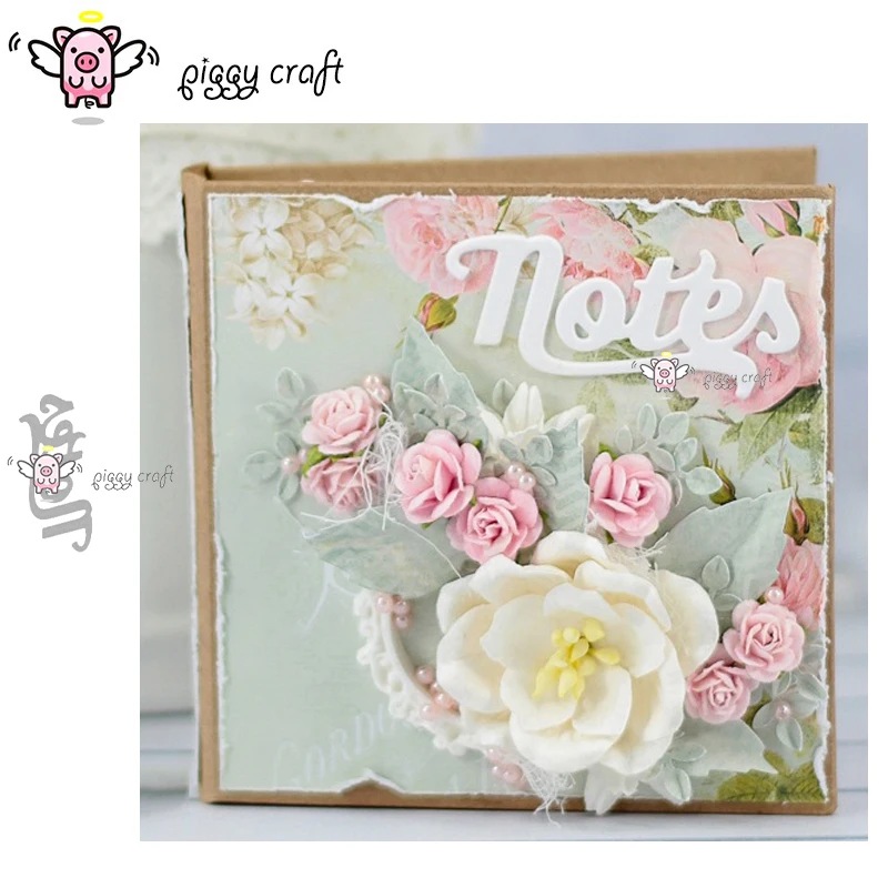 

Piggy Craft metal cutting dies cut die mold Polish letter notes Scrapbook paper craft knife mould blade punch stencils dies