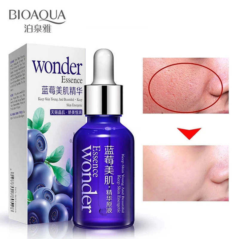 

BIOAQUA Brand Blueberry Hyaluronic Acid Liquid Face Care Plant Essence Anti Wrinkle Anti Aging Whitening Moisturizing Oil 15ml