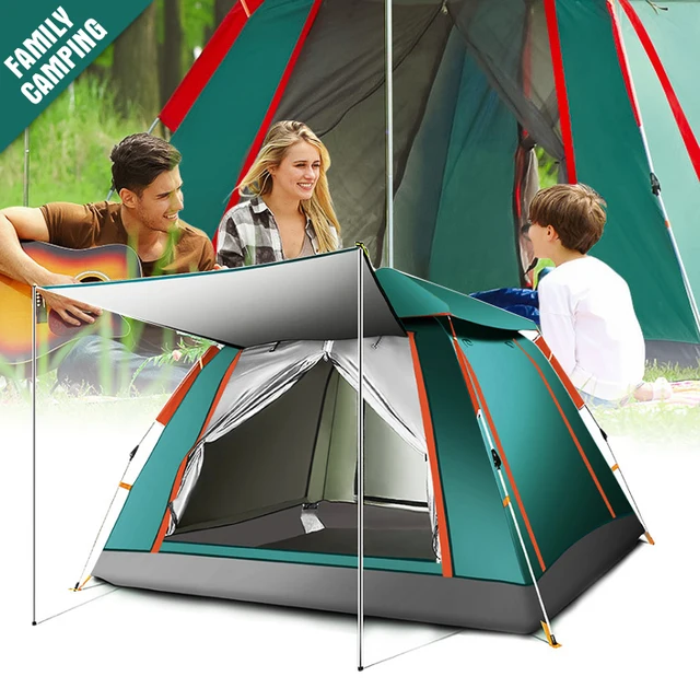 Special Price Family Camping Tent 4-6 Person Large Space Tents Automatic Opening Waterproof Four Sides Breathable Outdoor Play Tents For Kids