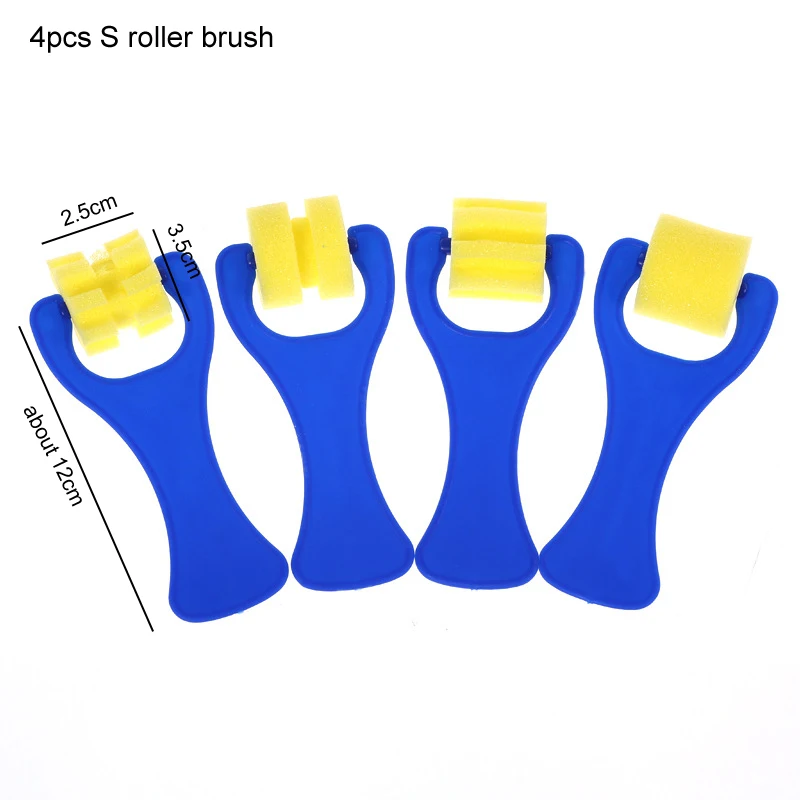 Граффити художественные принадлежности для рисования школьные канцелярские принадлежности поворачивать, вращать губку пены живопись Роликовые щетки - Цвет: 4pcs S roller brush