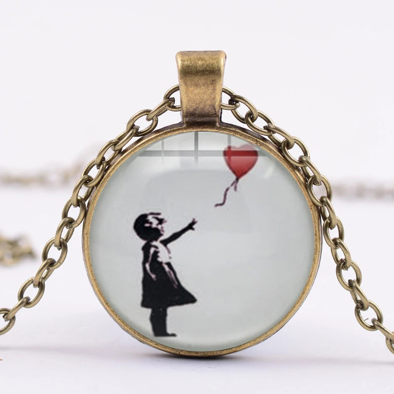 Ожерелье SIAN Banksy граффити Девочка с воздушным шаром художественная живопись