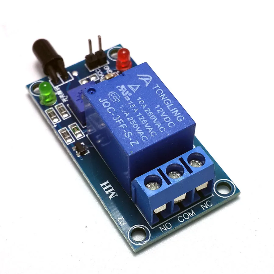 

Flame flare detection module, flame sensor, 12V relay module with infrared receiver module