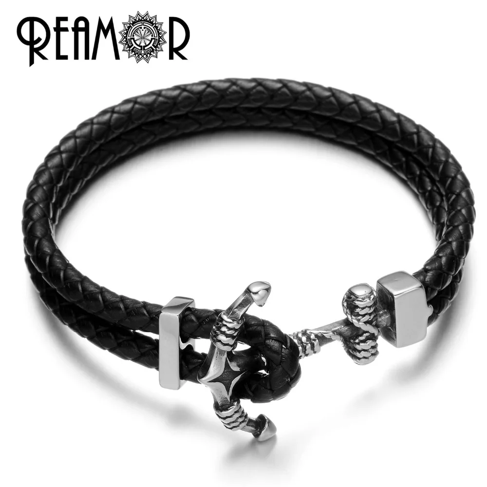 REAMOR 4 мм 316L якорь из нержавеющей стали и железная цепочка для браслета ожерелья