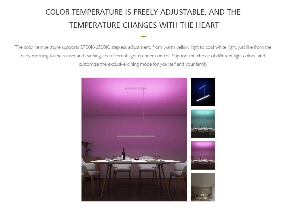YEELIGHT Smart светодиодный подвесной светильник ужин огни Поддержка app дистанционного Управление