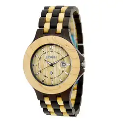 BEWELL стильные деревянные часы модные кварцевые супер тонкие наручные часы для мужчин и женщин подарок на день рождения на праздник