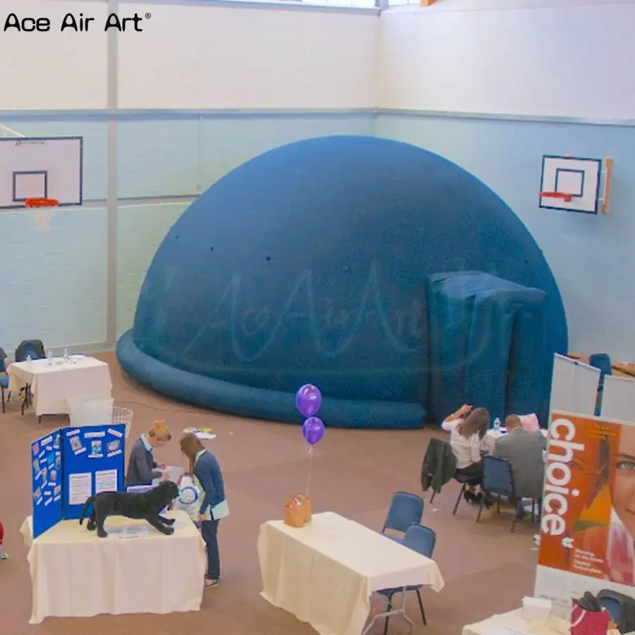 

6m diameter inflatable planetarium projection screen science dome marquee tent with single circle ring for sale.