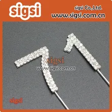 Оптовый номер кристалл горного хрусталя Топпер для торта аксессуар для кекса