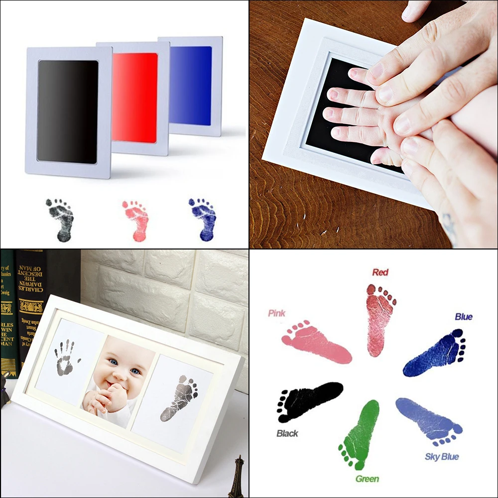 

Baby Care Non-Toxic Baby Handprint Footprint Imprint Kit Casting Parent-Child Hand Inkpad Fingerprint Watermark Infant Toys