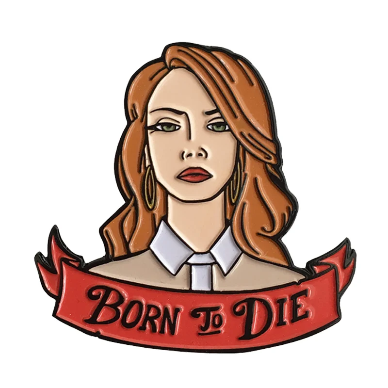 Подарочная булавка на лацкан с надписью "Born to die" Lana del Rey