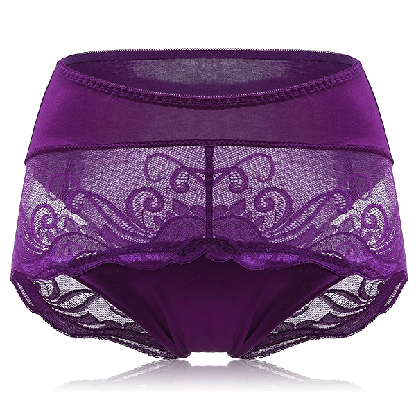 Sexy Lace Women Panties High Waist Elastic Breathable Briefs Underwear Female New Transparent Seamless Lingerie Crotch Intimates