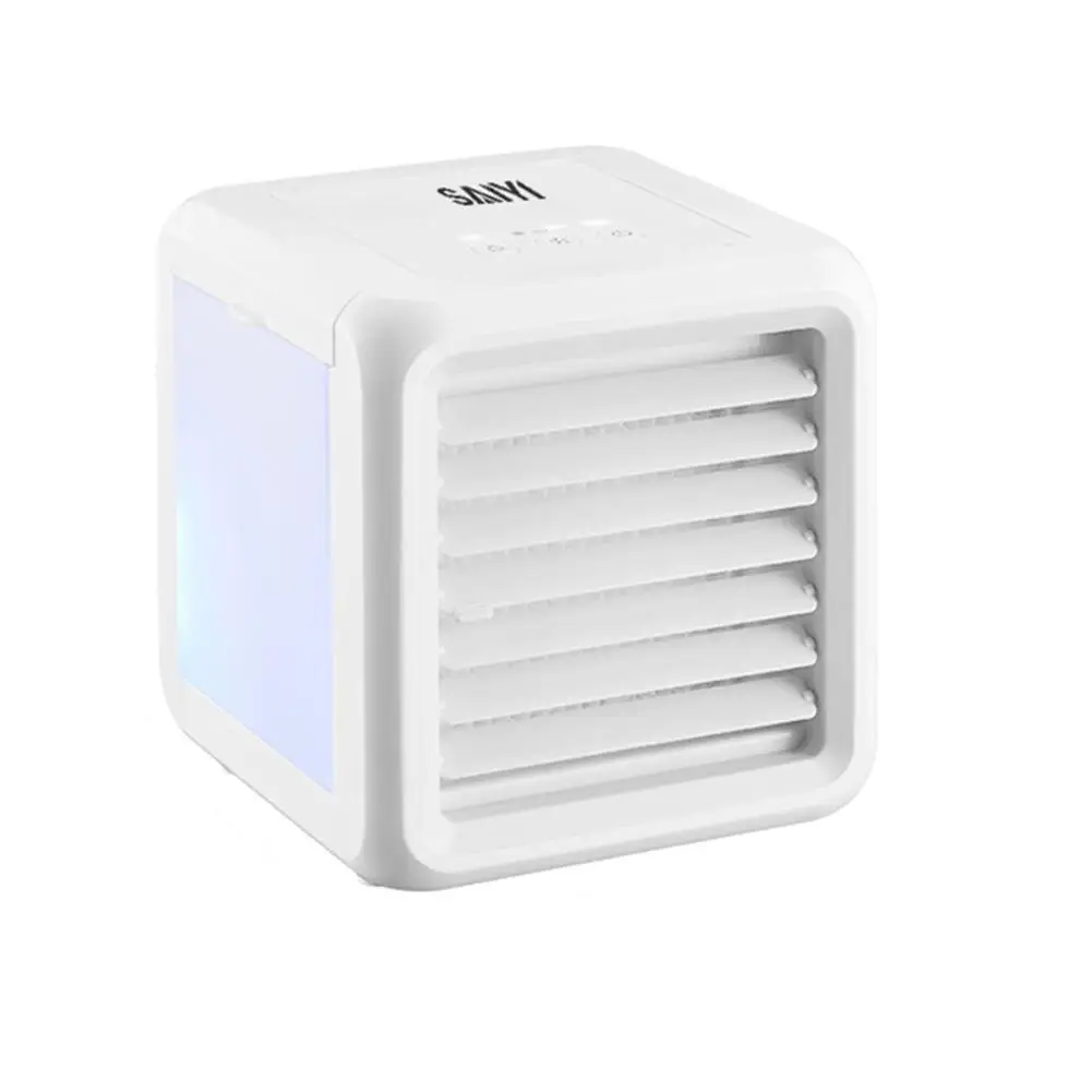 

Mini Refrigeration Cooling Fan USB Interface Portable LED 7-color Small Air Conditioning Fans Portable Practical