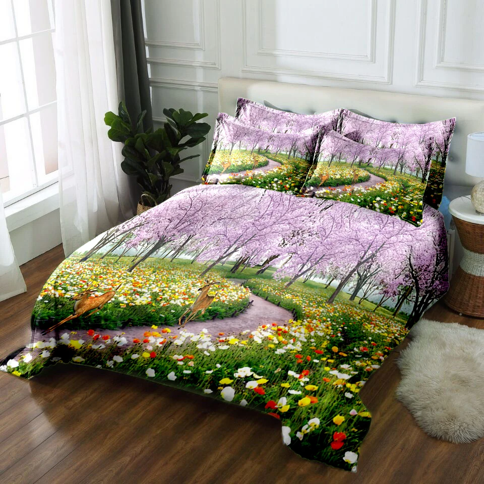Buy flower 3D bedding sets bedsheet Duvet Pillowcase