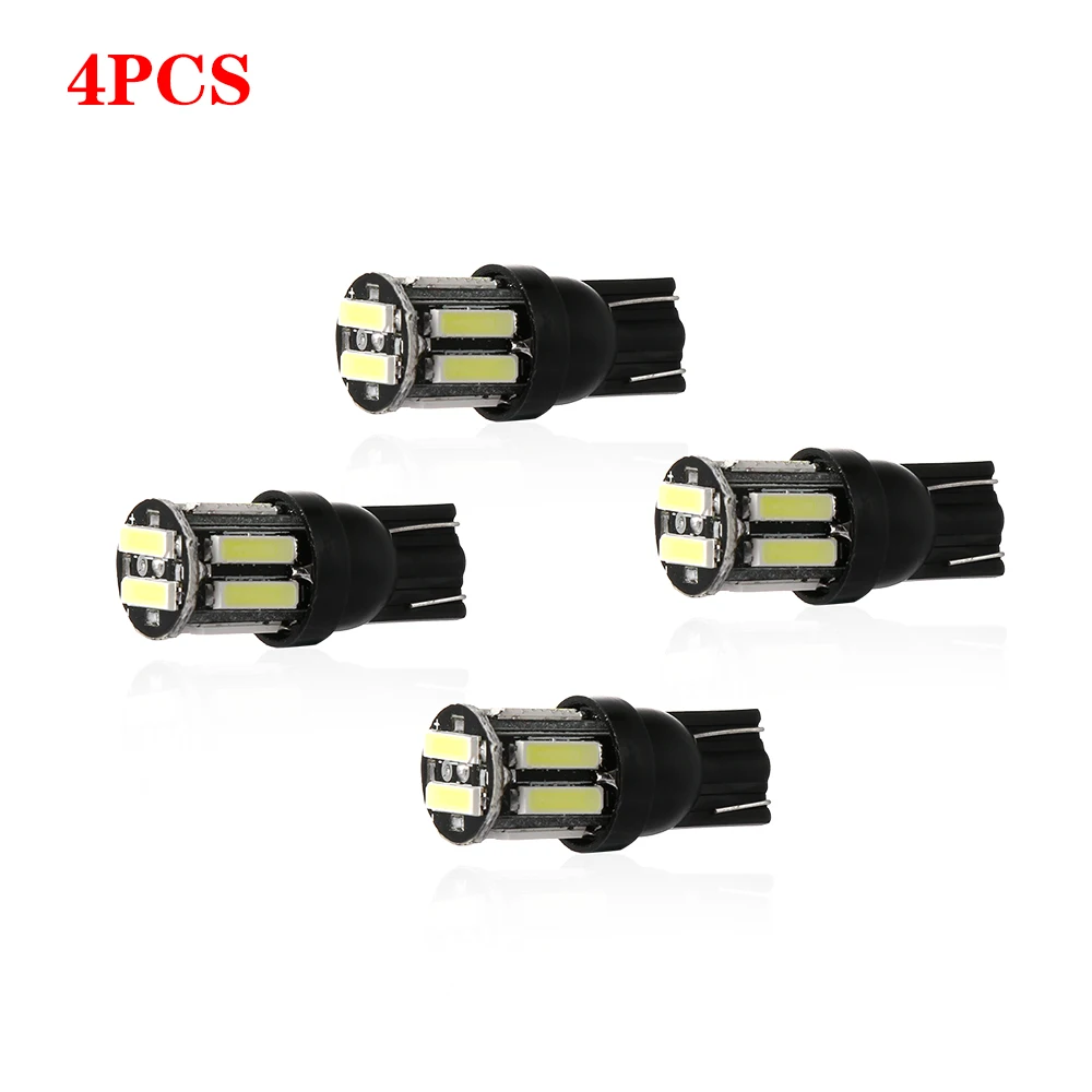 4 шт 10 SMD W5W 194 168 светодиодный Canbus Error Free клиновидные боковые светильник