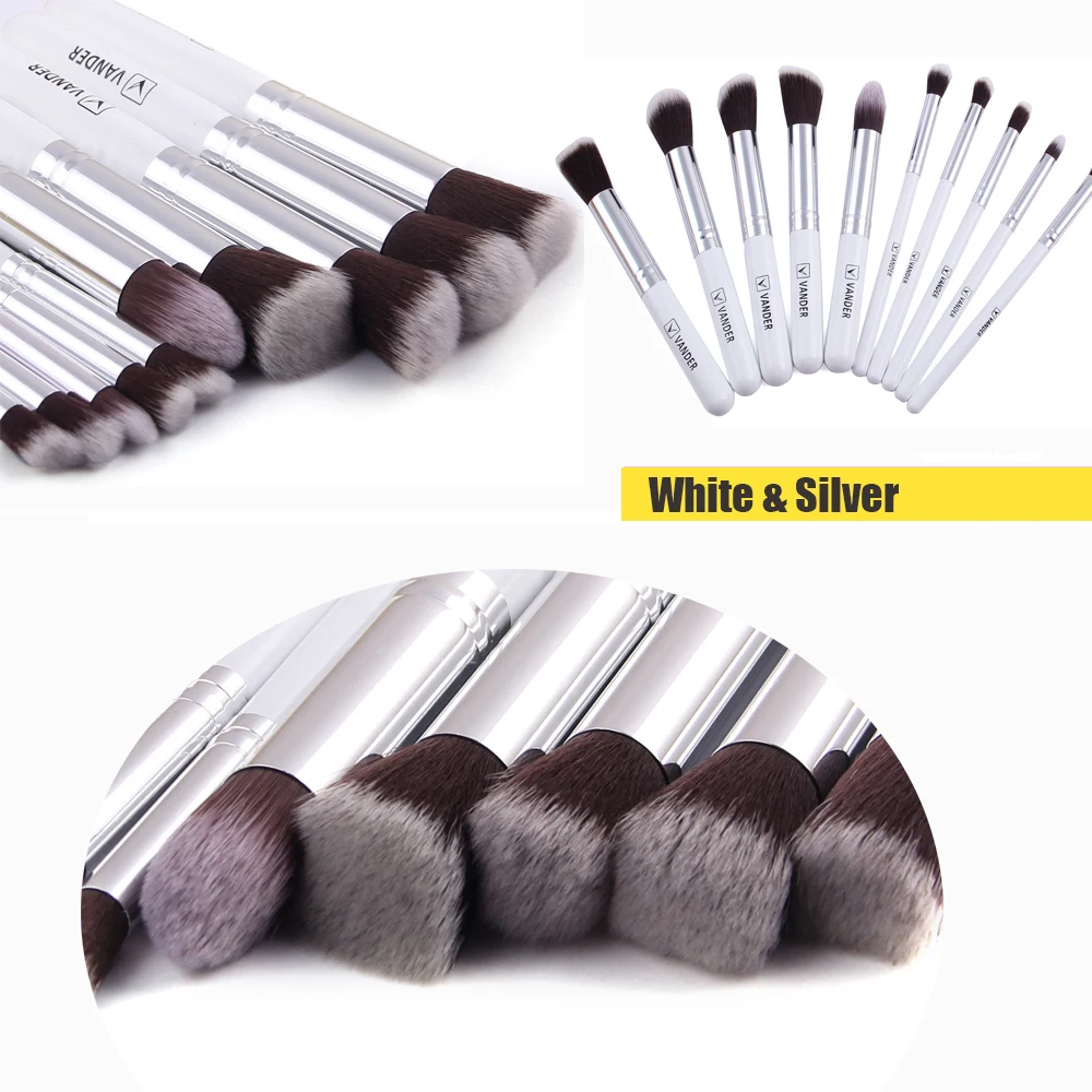 10pcs Makeup Brushes Set Cosmetic Eyeshadow Face Powder Foundation Blending Blush Lip Brush Beauty Tool Kit Set 5 